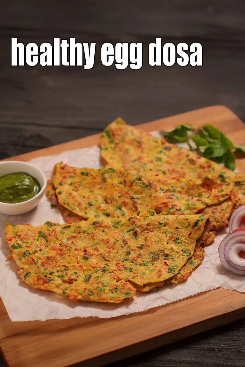 Healthy egg dosa recipe | egg and oats pancake | vegetable eggs dosa | Tarla Dalal