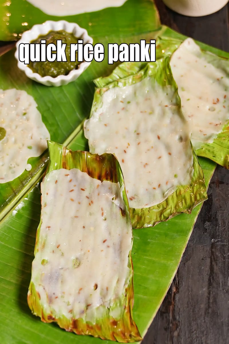 Quick rice panki recipe | no fermentation rice panki | rice flour and urad dal panki | | Tarla Dalal