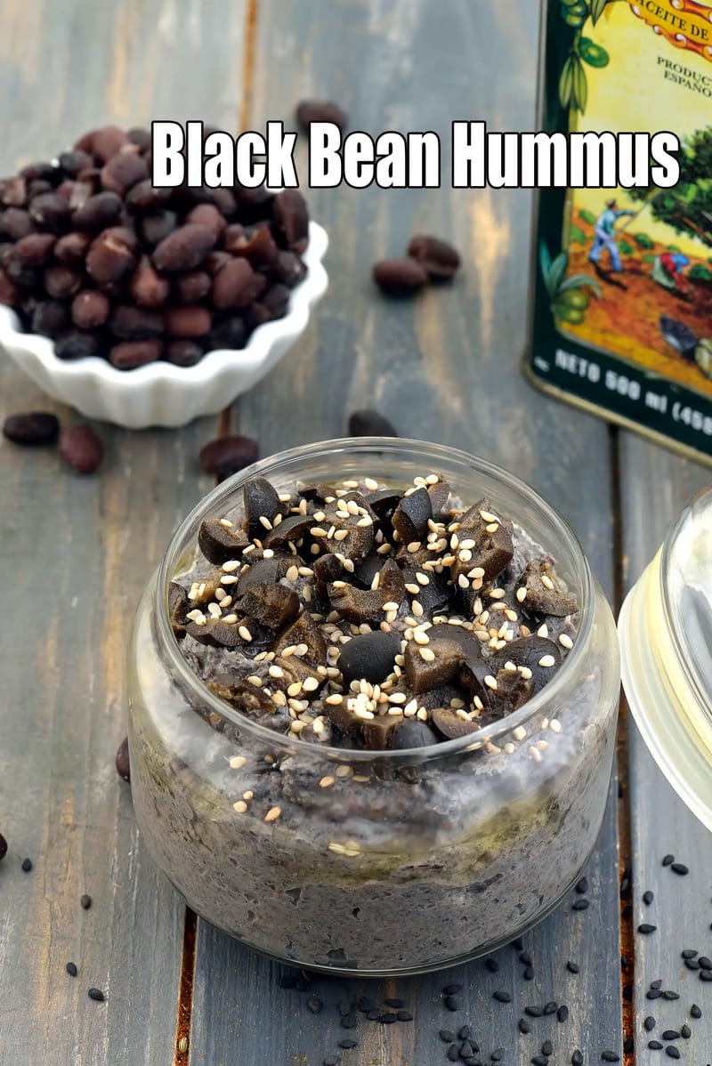 Black Bean Hummus | Tarla Dalal