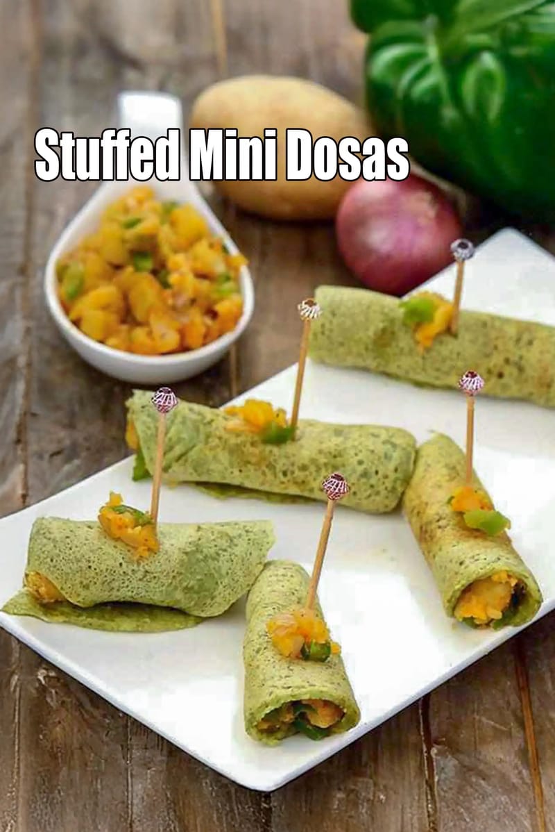 Stuffed Mini Dosas | Tarla Dalal
