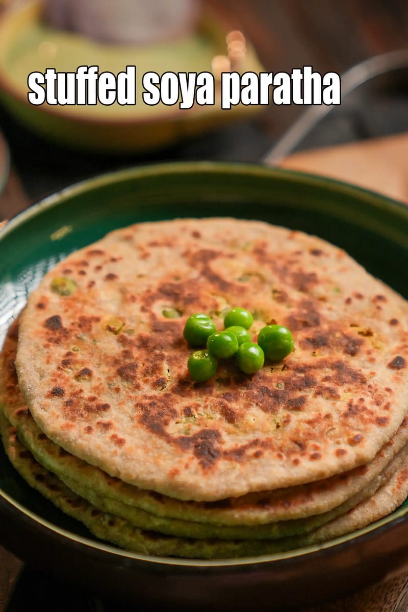 Stuffed soya paratha recipe |  protein rich soya paratha | soy vegetable paratha | | Tarla Dalal