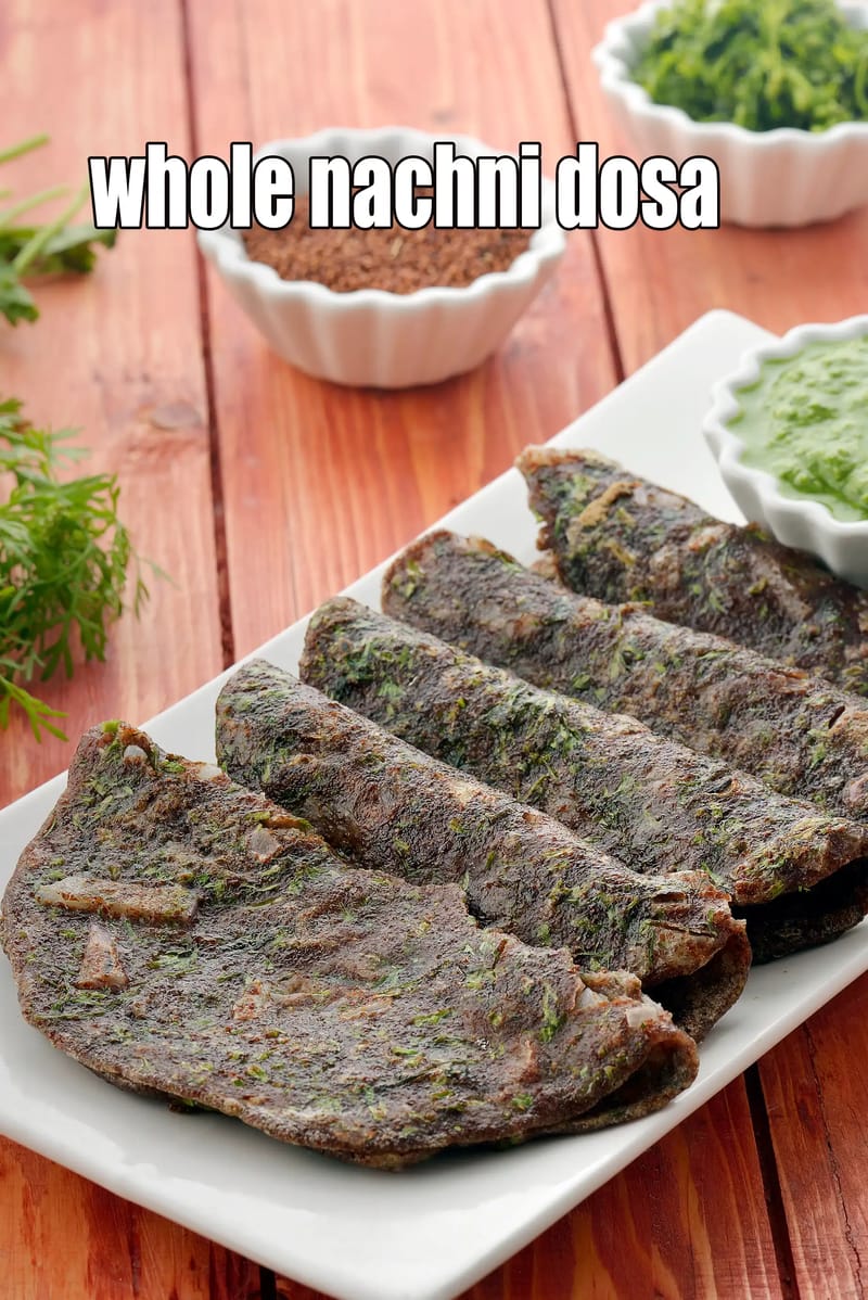 Whole nachni dosa recipe | ragi dosa made with whole nachni | no fermented nachni dosa | | Tarla Dalal