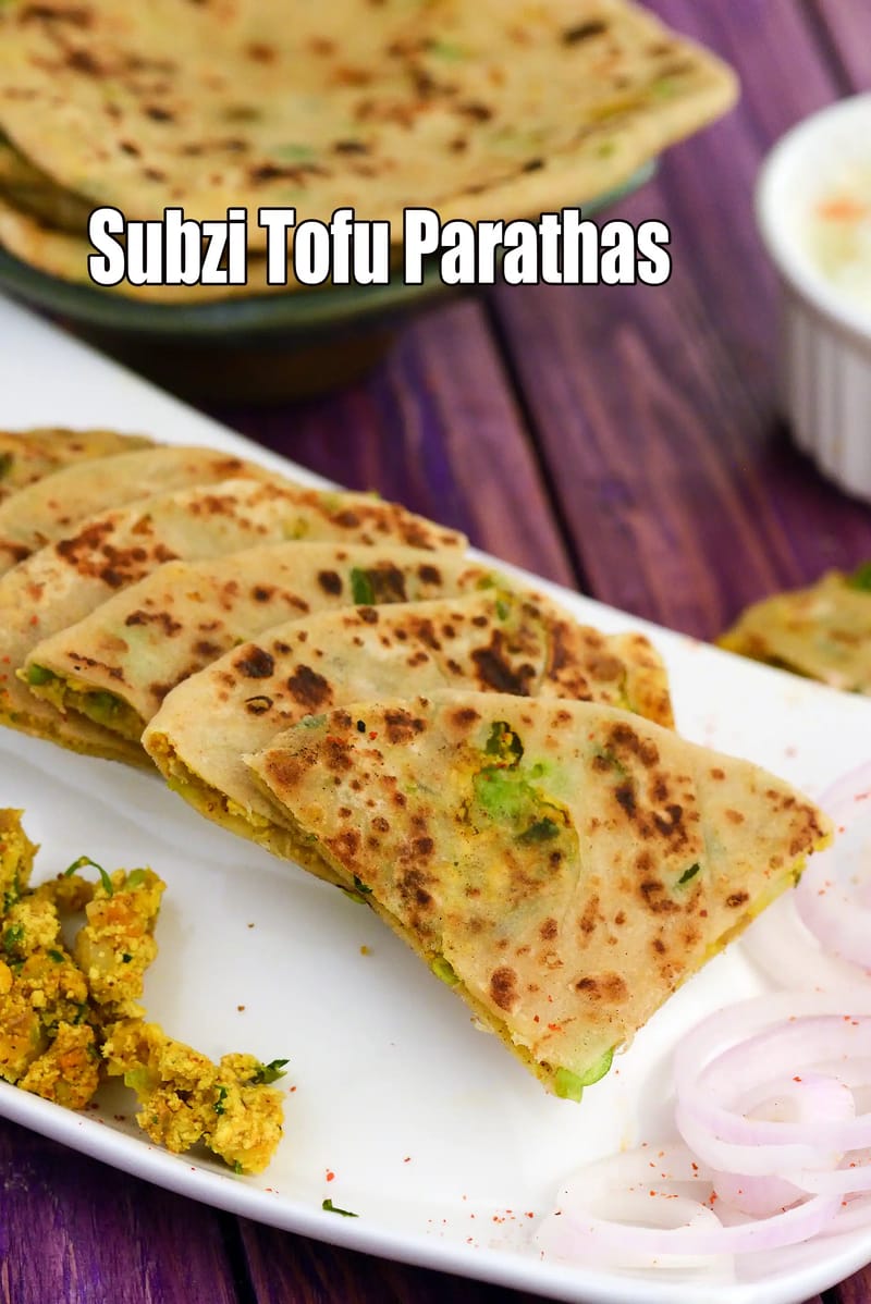 Subzi Tofu Parathas | Tarla Dalal
