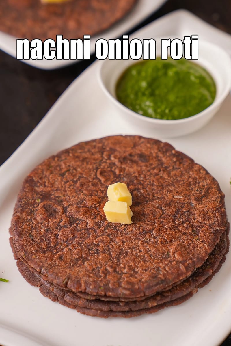 Nachni onion roti recipe | ragi masala roti | healthy Indian red millet onion paratha | gluten free | | Tarla Dalal
