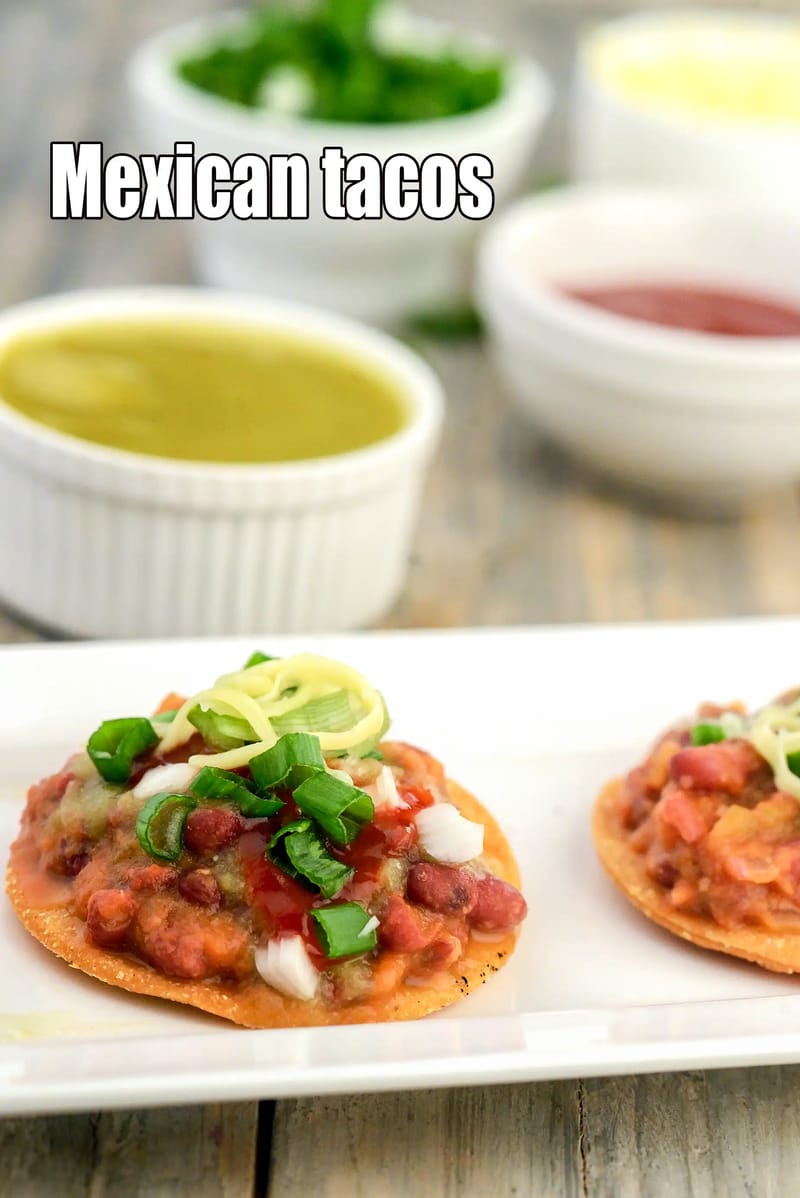 Mexican tacos recipe | vegetarian tacos | Indian style Mexican tacos | | Tarla Dalal