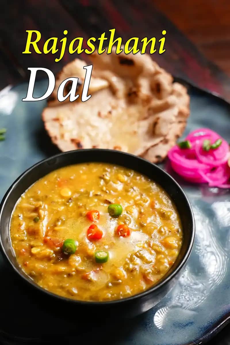 Rajasthani Dal Recipe (Green Moong Dal And Chana Dal)