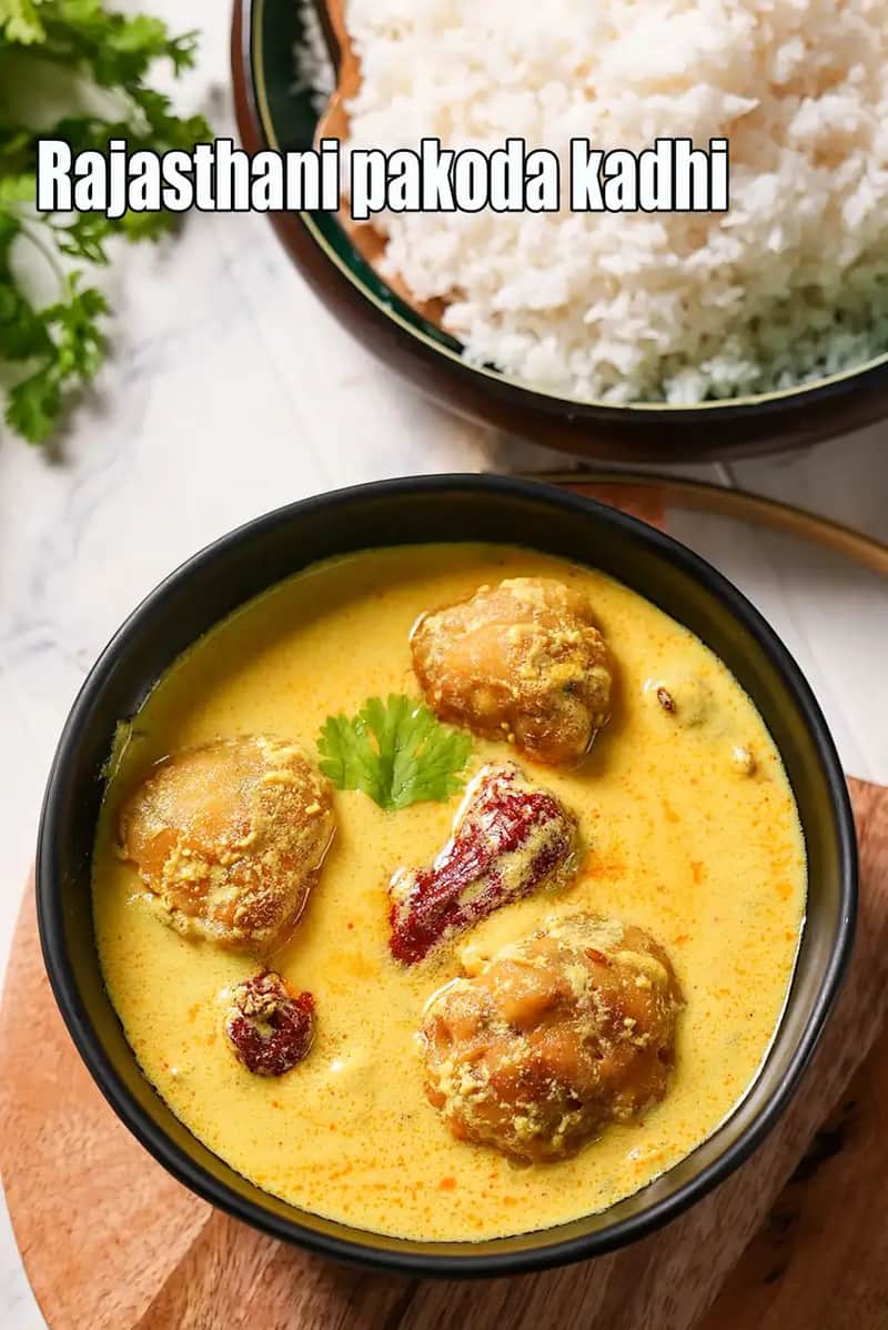 Rajasthani Pakoda Kadhi Recipe (Rajasthani Kaddhi Pakora)