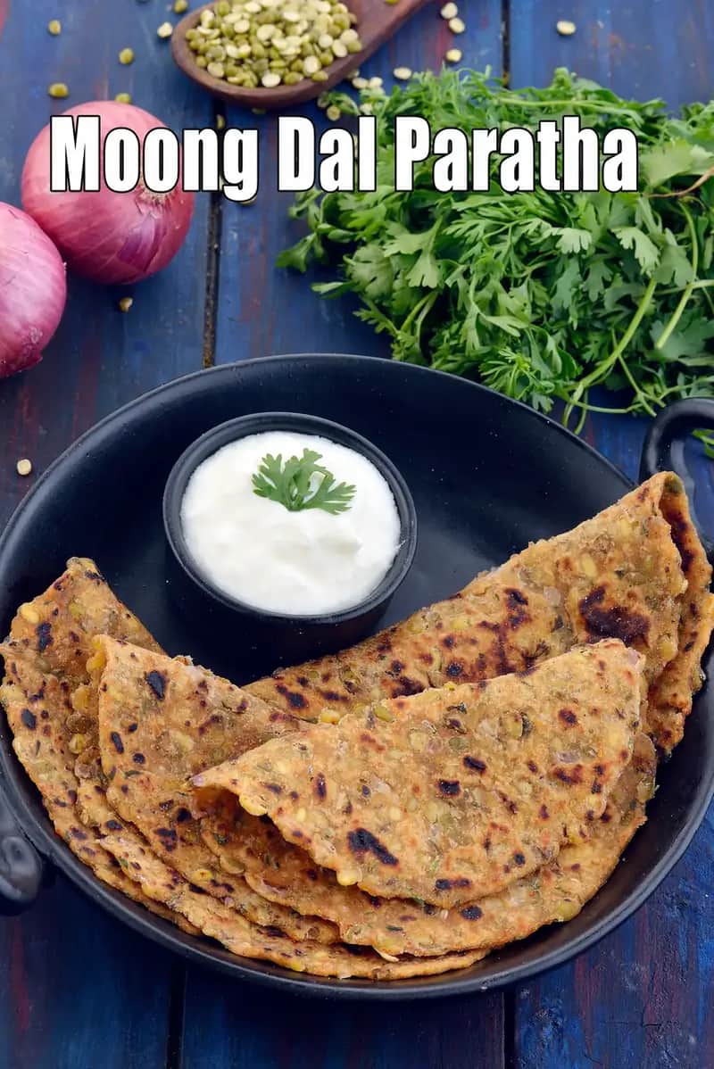 Green Moong Dal Paratha Recipe (Moong Dal Paratha)