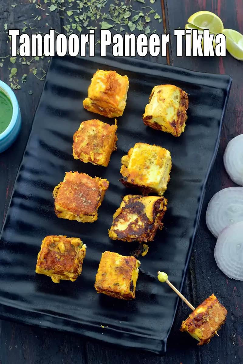 Tandoori Paneer Tikka On Tawa Recipe (Paneer Tikka On Tava)