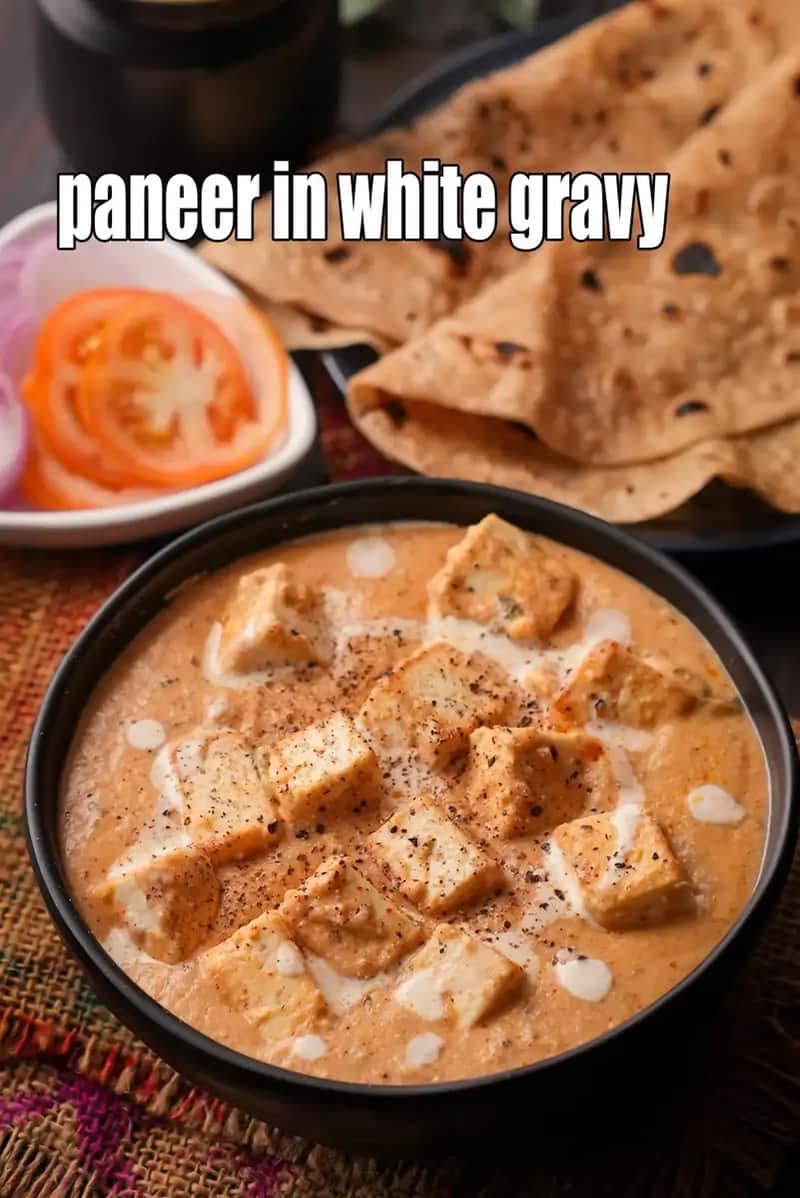 Paneer In White Gravy Recipe (Mughlai Paneer In White Gravy)