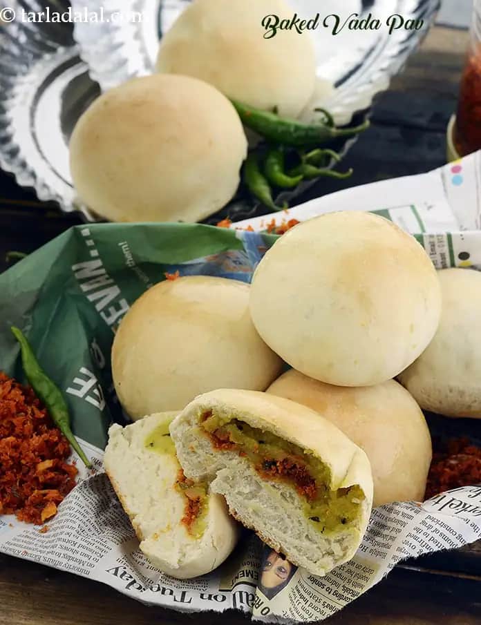 Baked Vada Pav Recipe (Indian Masala Bun)