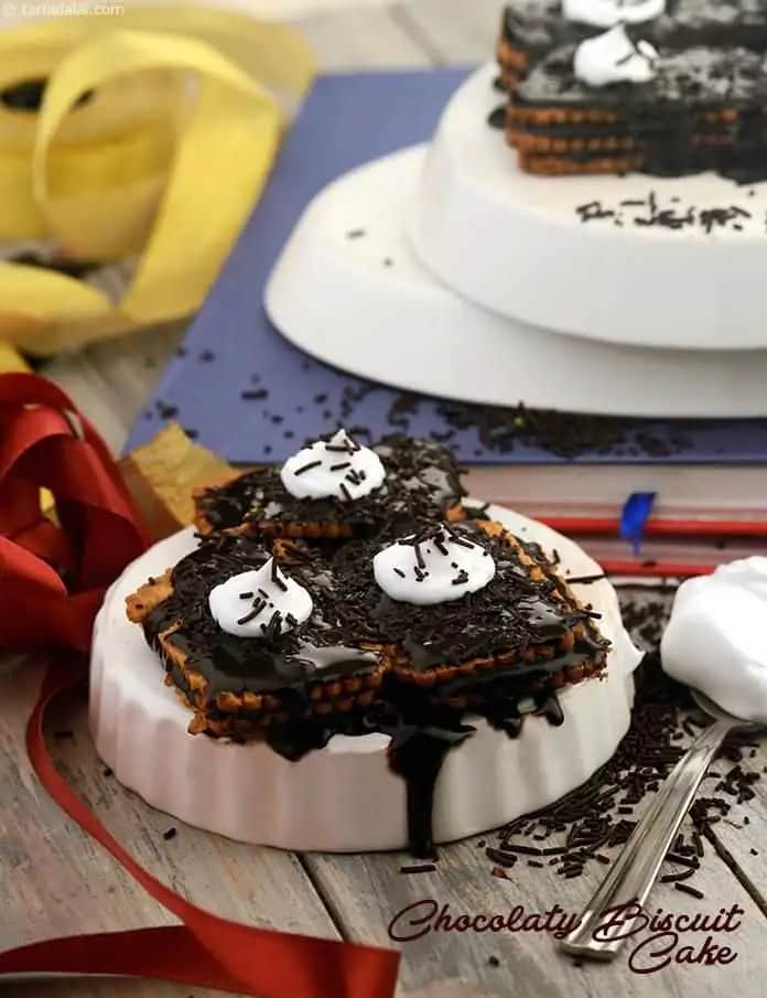 Chocolaty Biscuit Cake Recipe (Quick Dessert Recipes)