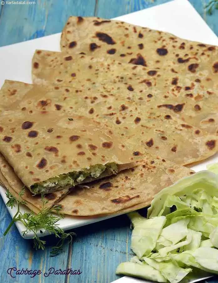 Cabbage Parathas Recipe (Indian Pregnancy Recipes)