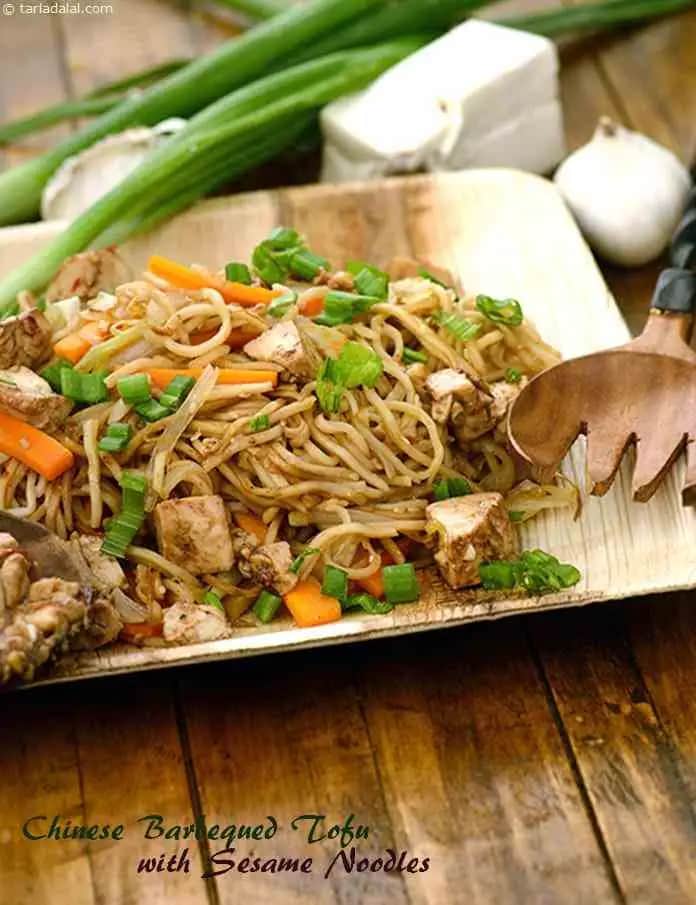 Chinese Barbequed Tofu With Sesame Noodles Recipe