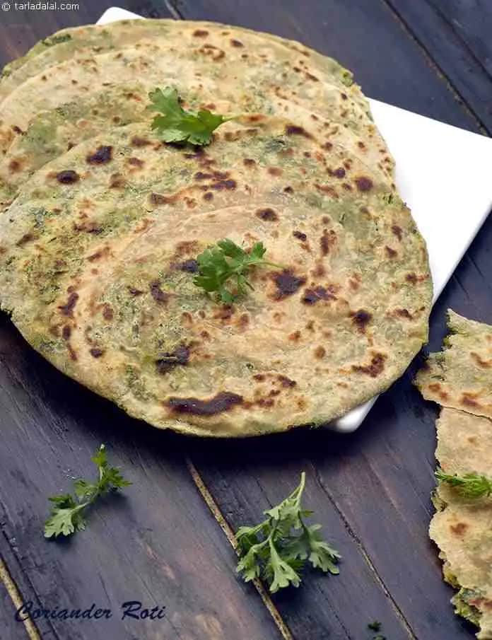 Coriander Roti Recipe (Jain Kothmir Roti)