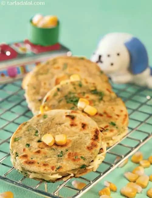 Corn Parathas ( Growing Kids ) Recipe