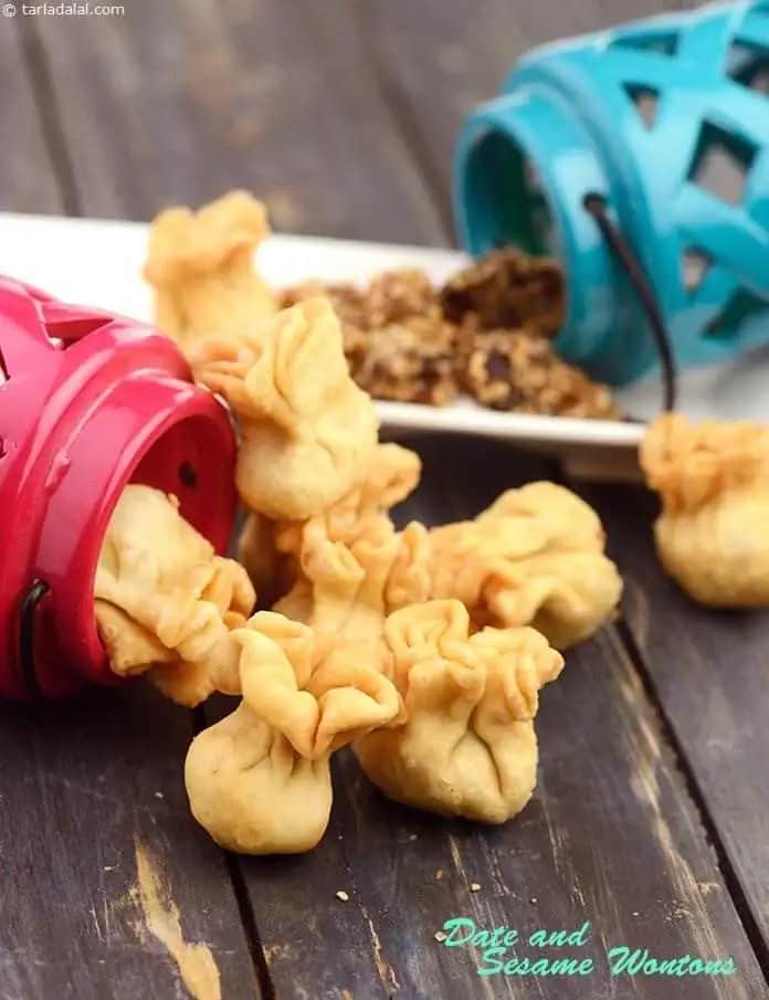 Date And Sesame Wontons ( Easy Chinese Cooking) Recipe