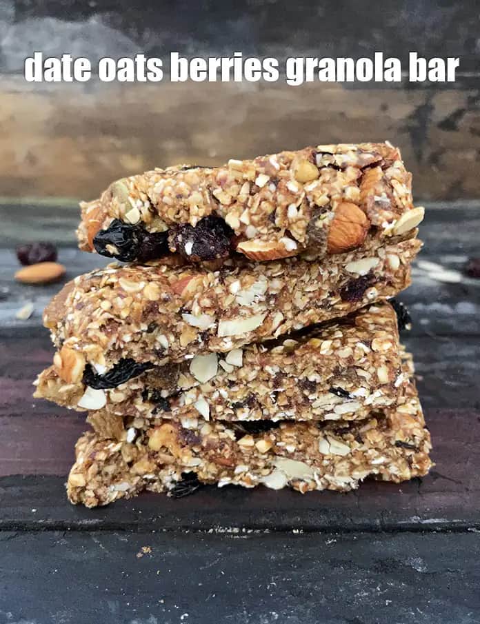 Date Oats Berries Granola Bar Recipe