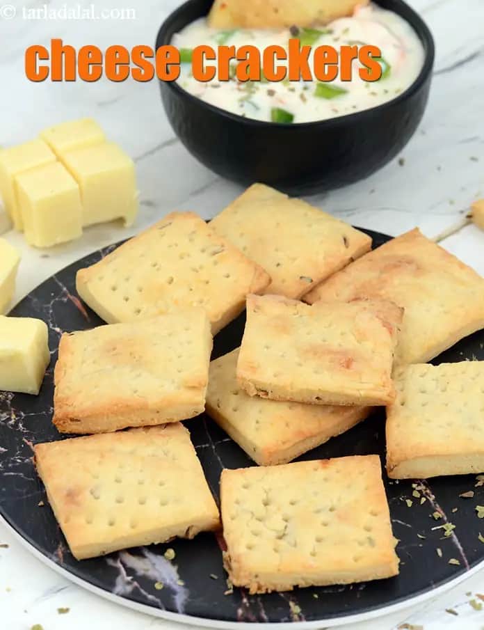 Cheese Crackers Recipe (Homemade Indian Cheese Crackers)
