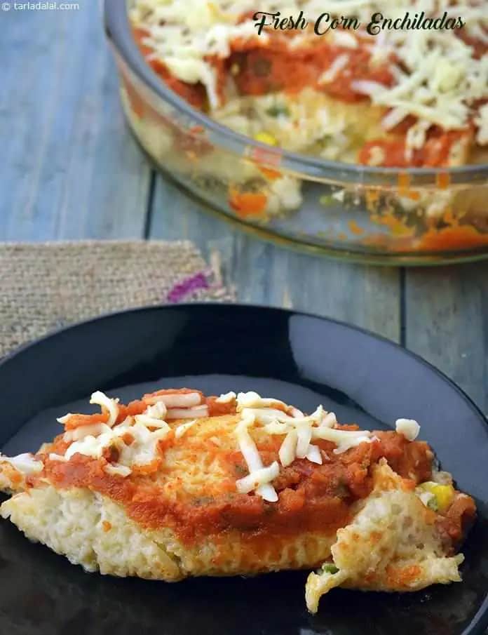 Fresh Corn Enchiladas Recipe (Mexican Recipes)