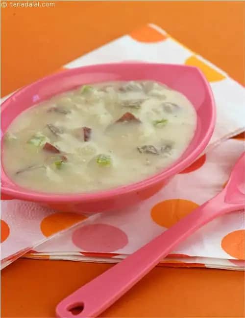 Fruits With Custard ( Baby And Toddler ) Recipe