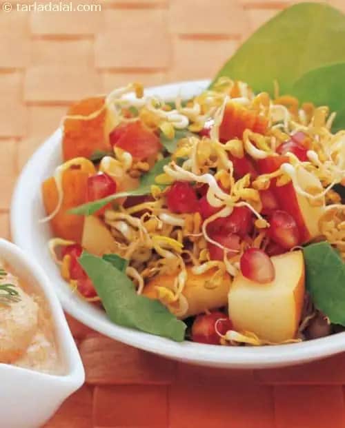Fruity Sprouts Salad ( Weight Loss After Pregnancy ) Recipe