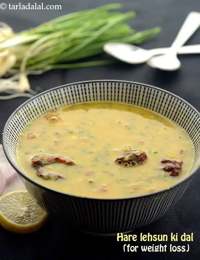 Hare Lehsun Ki Dal ( Weight Loss After Pregnancy ) Recipe