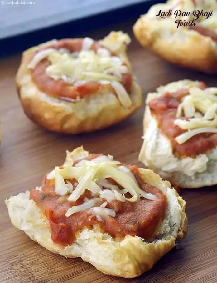 Ladi Pav Bhaji Toasts Recipe