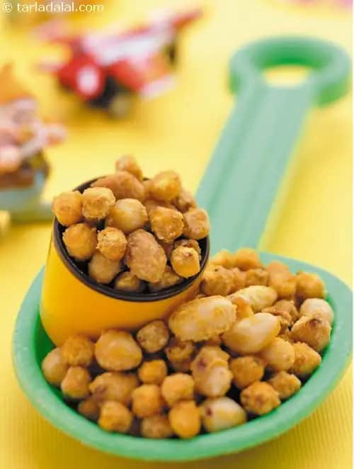 Masala Peanuts And Chana ( Tiffin Treats For Kids ) Recipe