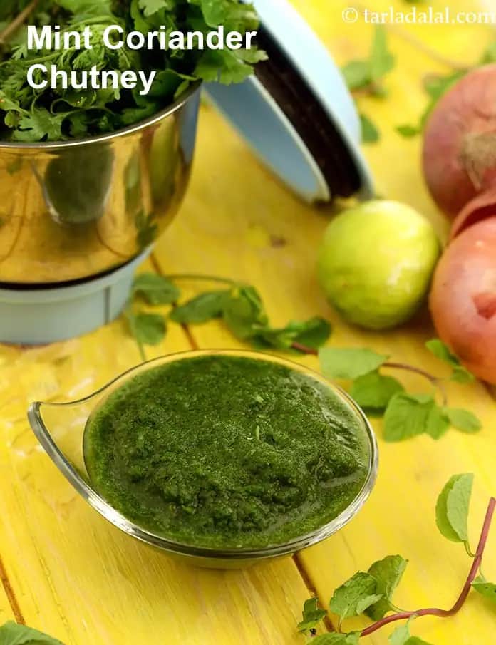 Mint Coriander Chutney Recipe (Corainder Mint Chutney)