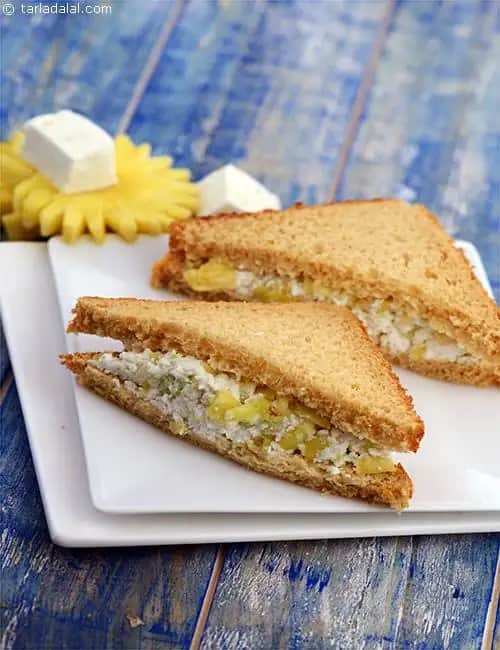 Pineapple Recipe (Celery And Cottage Cheese Sandwich)