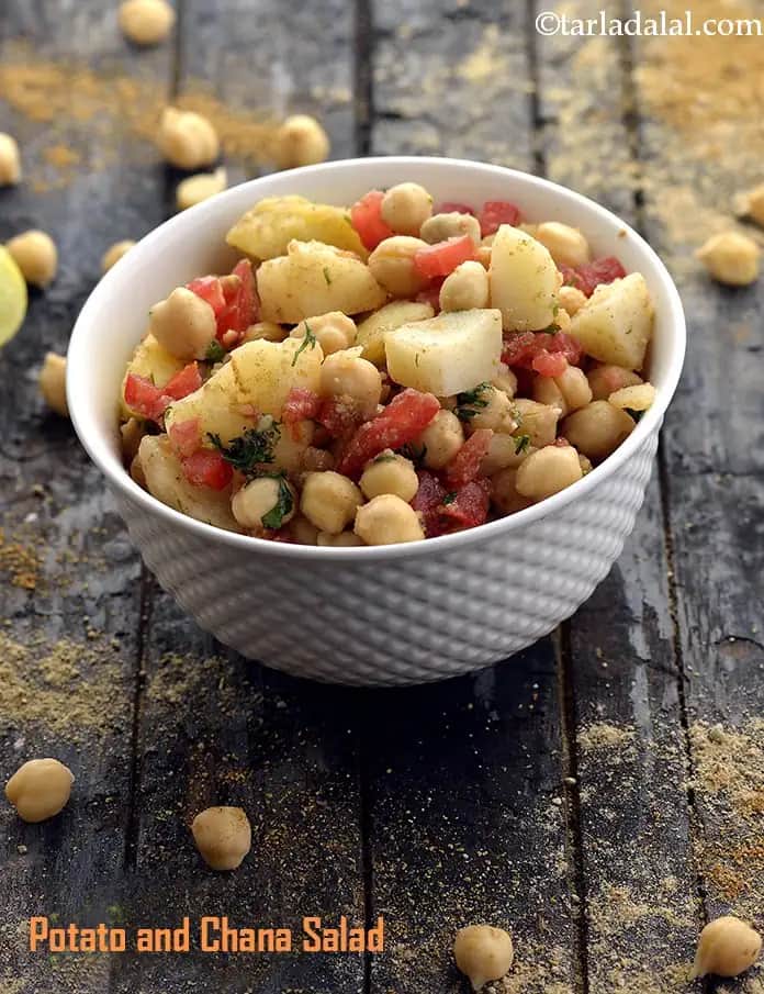 Potato Chana Salad Recipe (Potato Chickpea Salad)