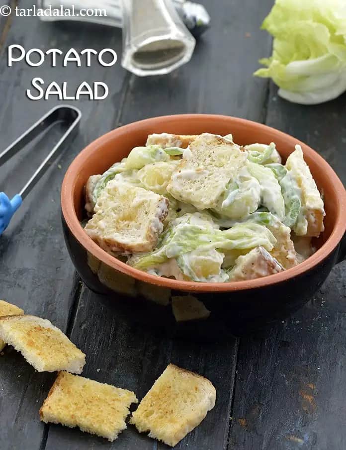 Potato Salad With Eggless Mayonnaise Recipe
