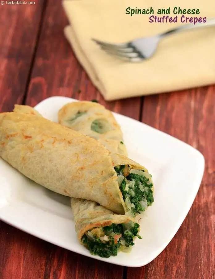 Spinach And Cheese Stuffed Crãªpes Recipe