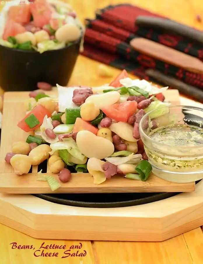 Beans Recipe (Lettuce And Cheese Salad)