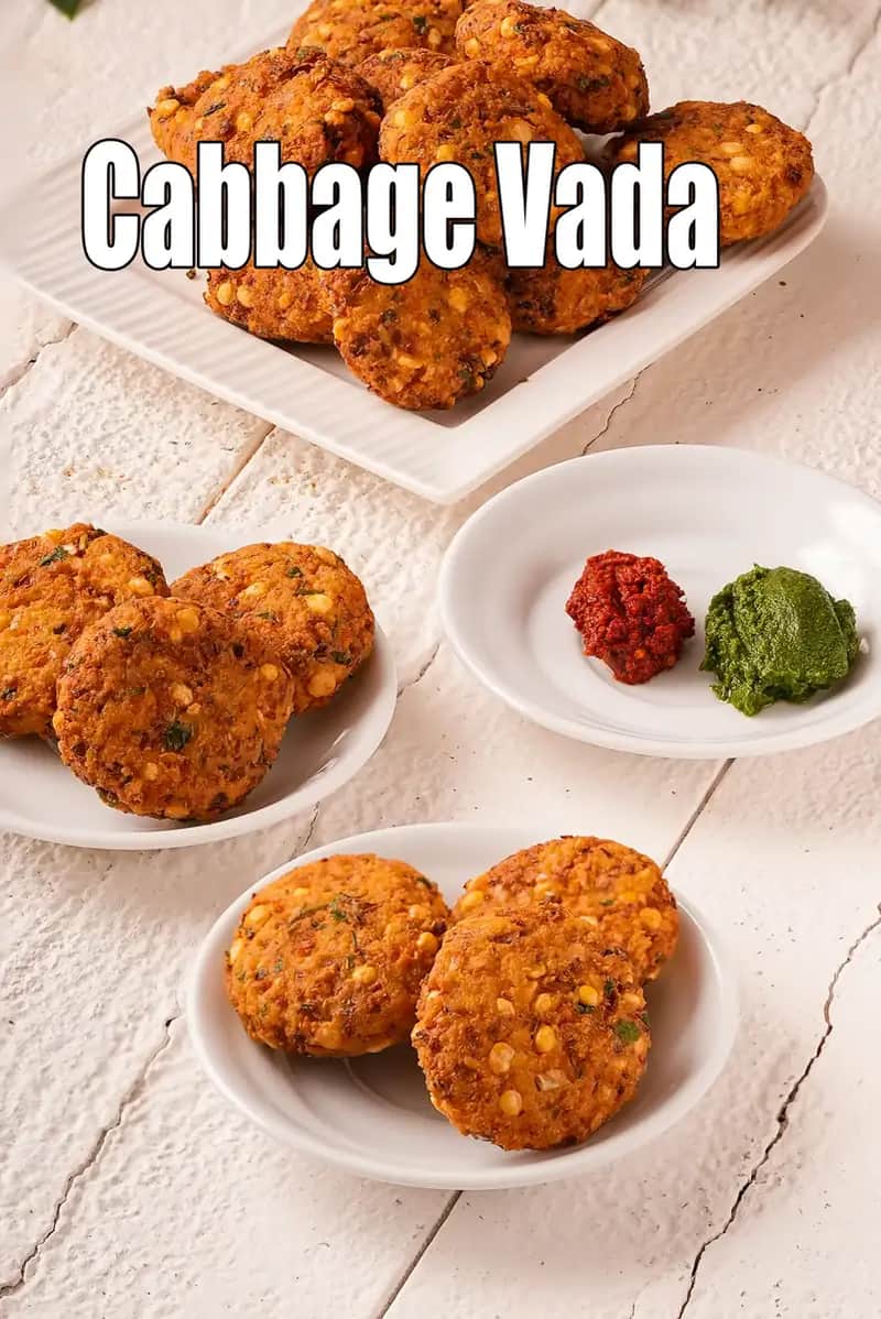 Cabbage Vada Recipe (Cabbage Dal Vada)