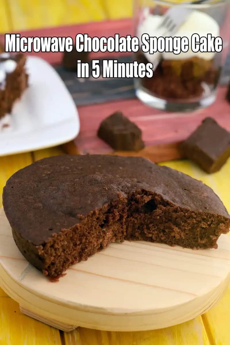 Microwave Chocolate Sponge Cake Recipe (Microwave Cake)