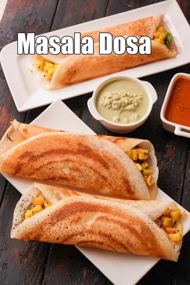 Masala Dosa Recipe (Mumbai Roadside Masala Dosa)