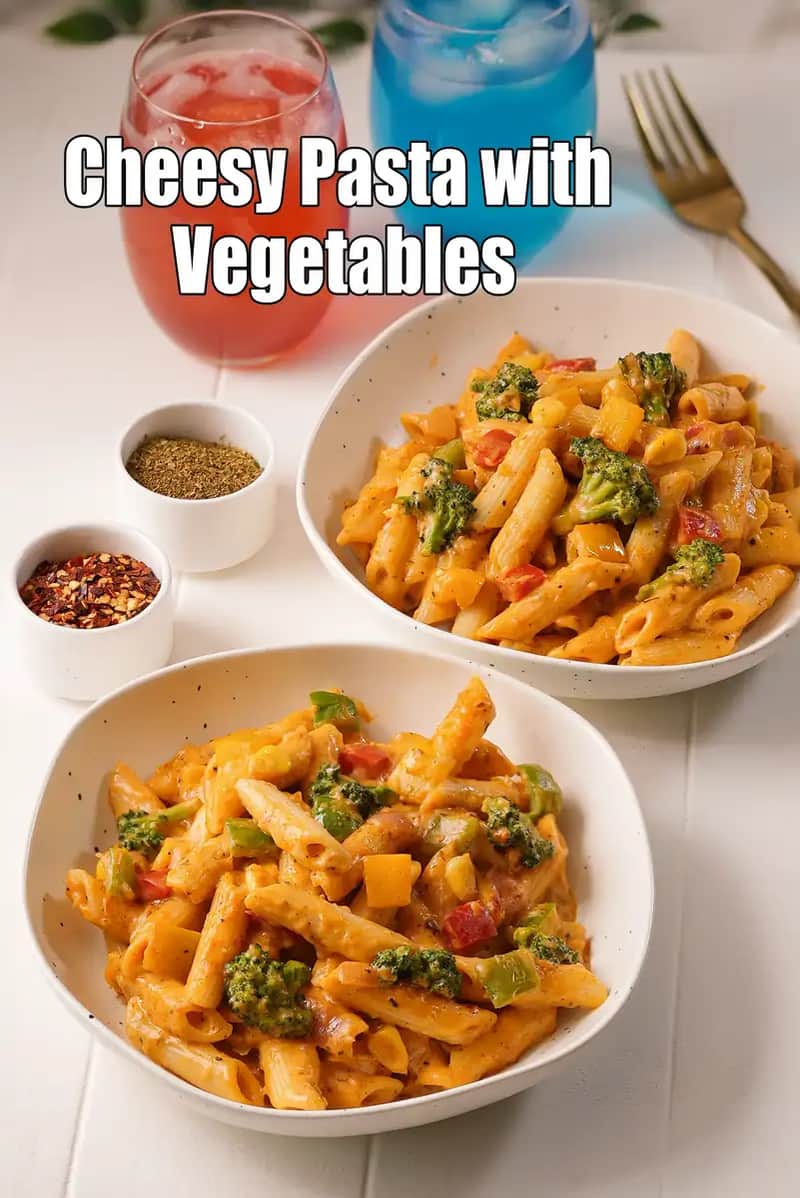 Cheesy Pasta With Vegetables Recipe