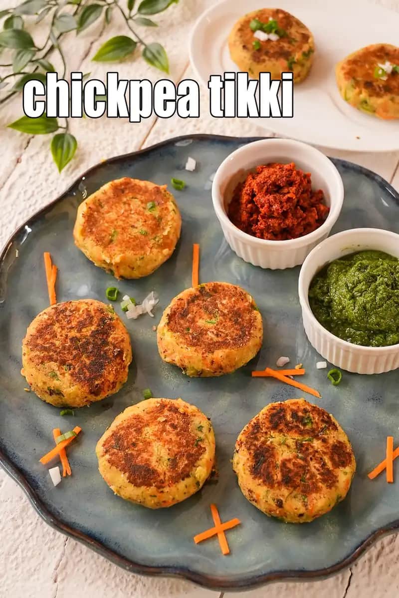 Chickpea Tikki Recipe (Healthy Chick Pea Pattice)