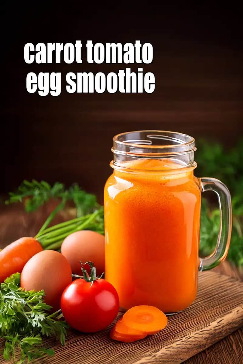Carrot Tomato Egg Smoothie Recipe