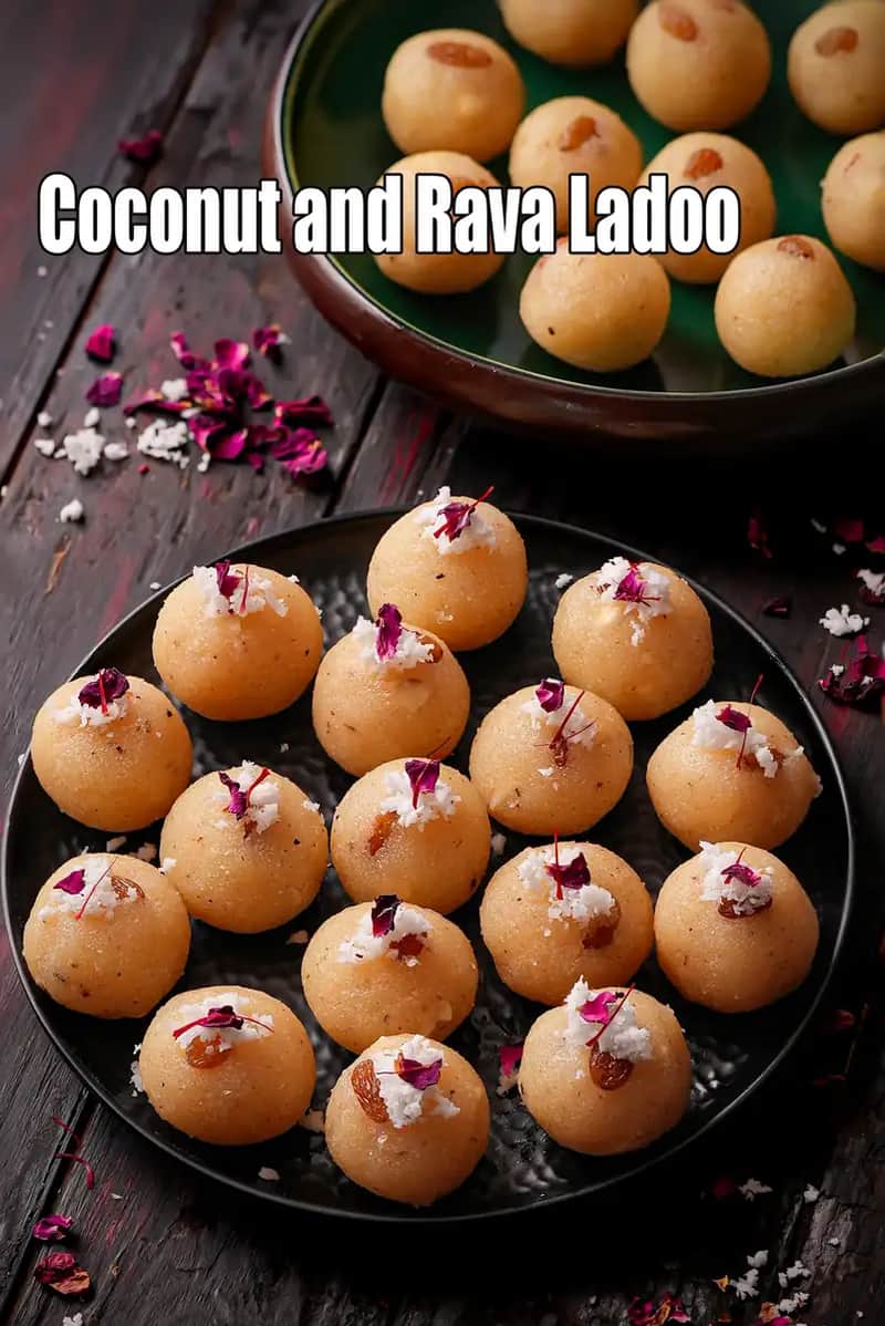 Rava Coconut Ladoo Recipe (Coconut Rava Ladoo)