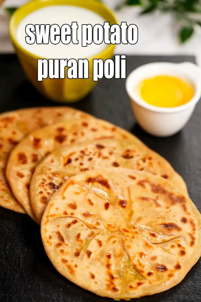 Sweet Potato Puran Poli Recipe (Â Shakarkand Puranpoli)
