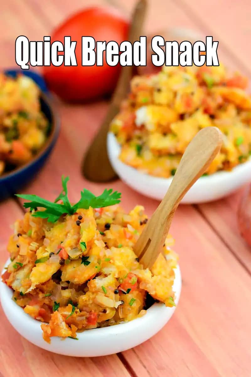 Quick Bread Snack Recipe (Indian Bread Snack)