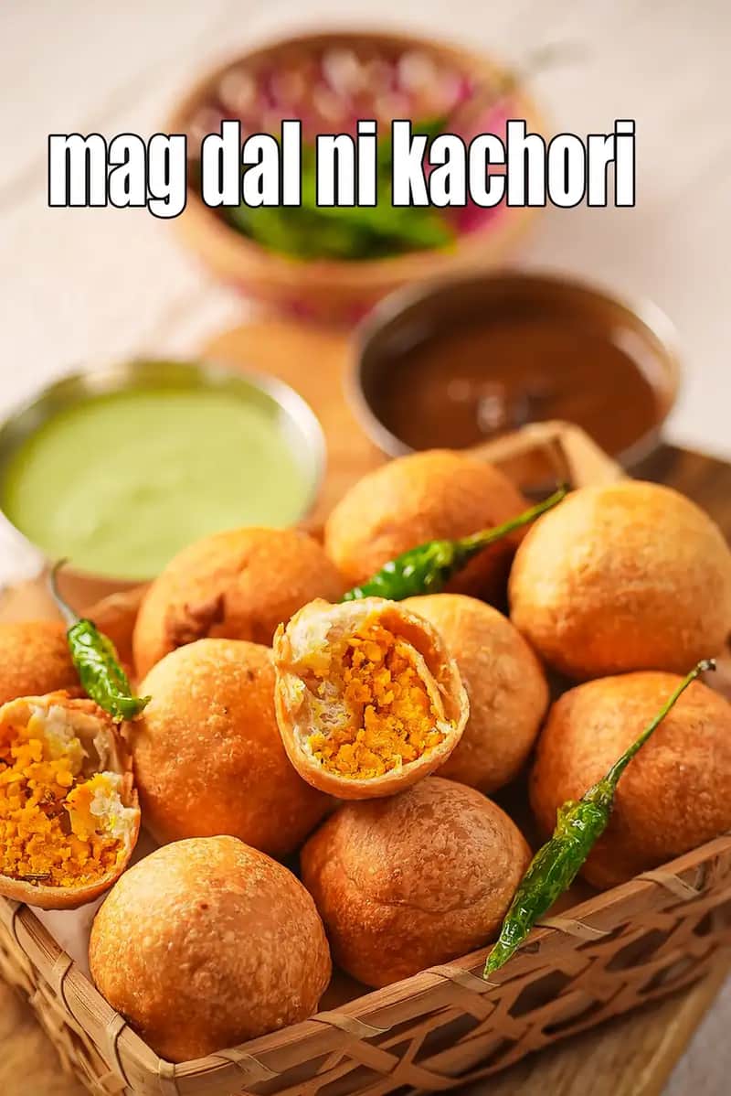 Mag Dal Ni Kachori Recipe (Gujarati Mag Dal Ni Kachori)