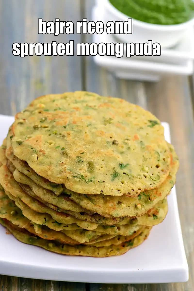 Bajra Rice And Sprouted Moong Puda Recipe