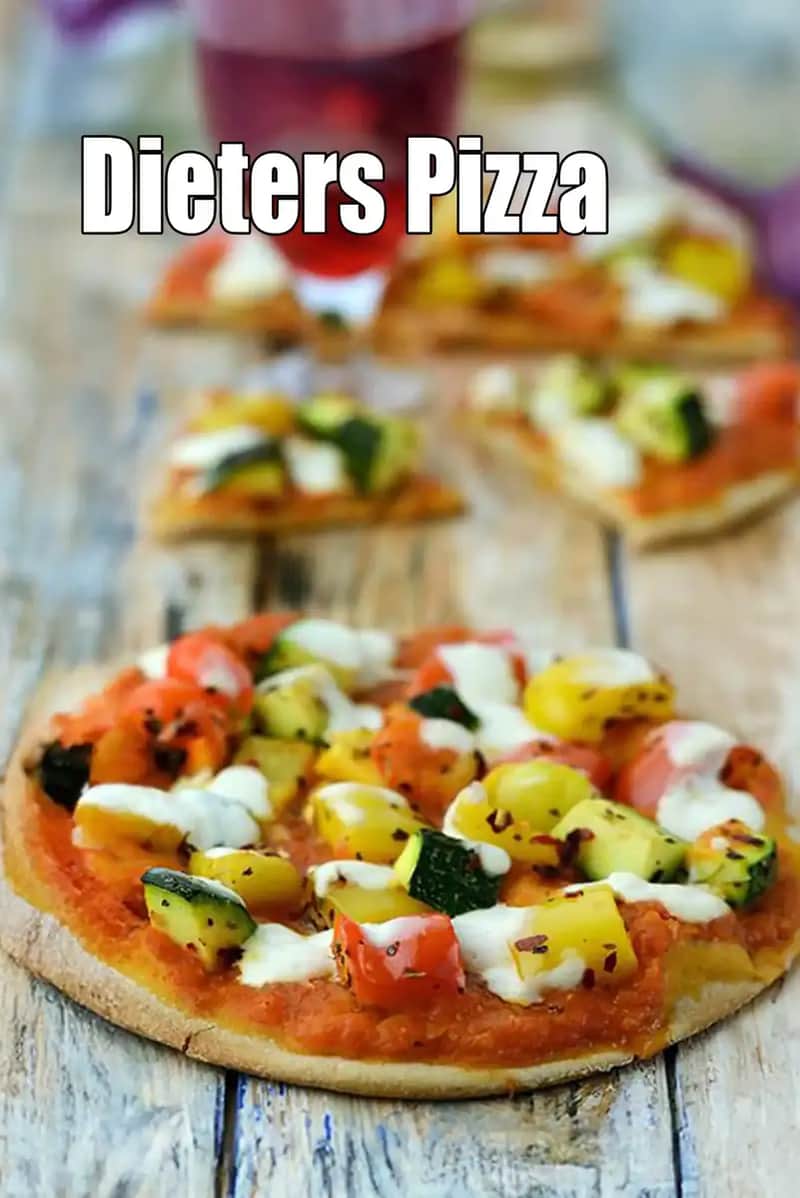 Dieters Pizza (Indian Style) Recipe (Healthy Veggie Pizza)