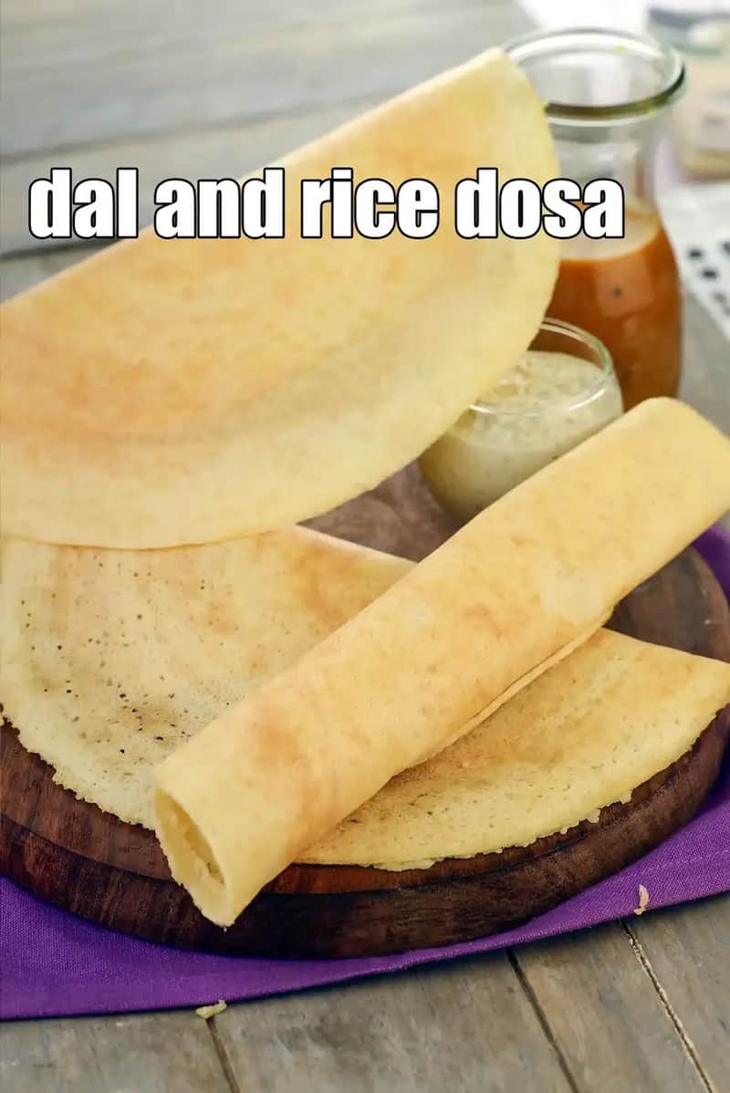 Dal And Rice Dosa Recipe (Mixed Dal Dosa)