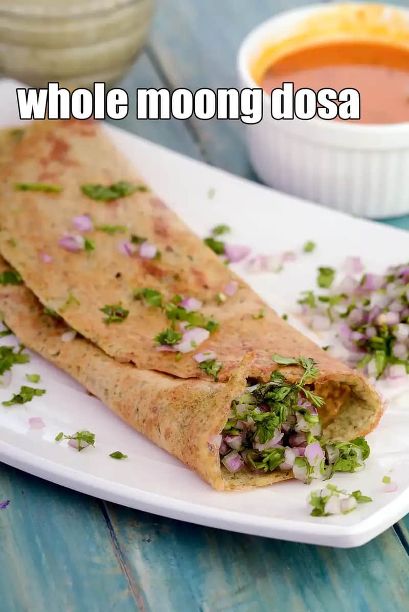 Whole Moong Dosa Recipe (Healthy Whole Moong Dosa)