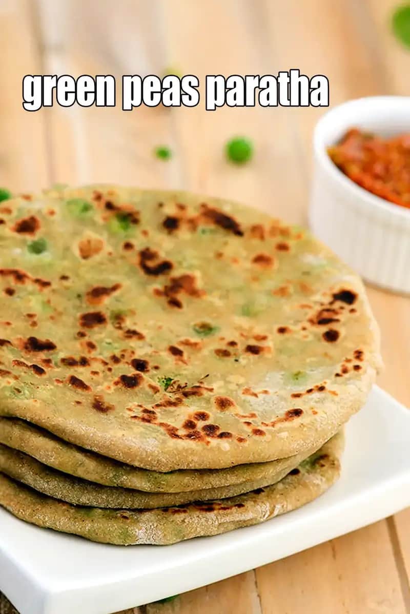 Green Peas Paratha Recipe (Matar Paratha)